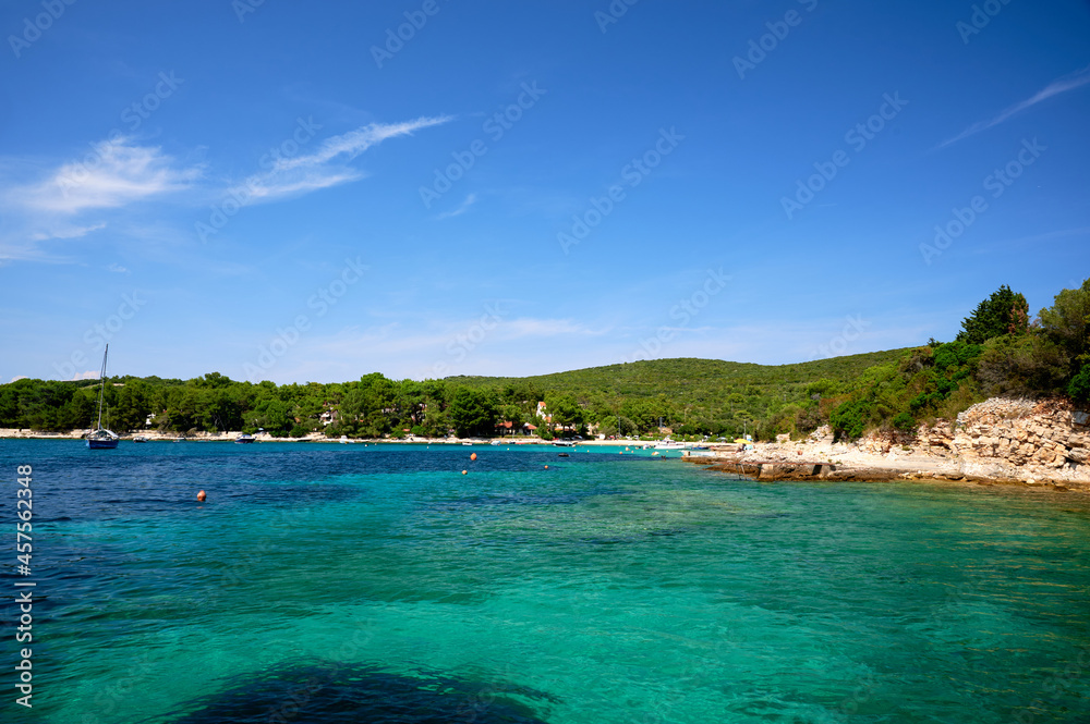 Croatia beach with sky and water