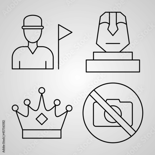 Museum Line Icon Set Collection of Vector Symbol in Trendy Outline Style