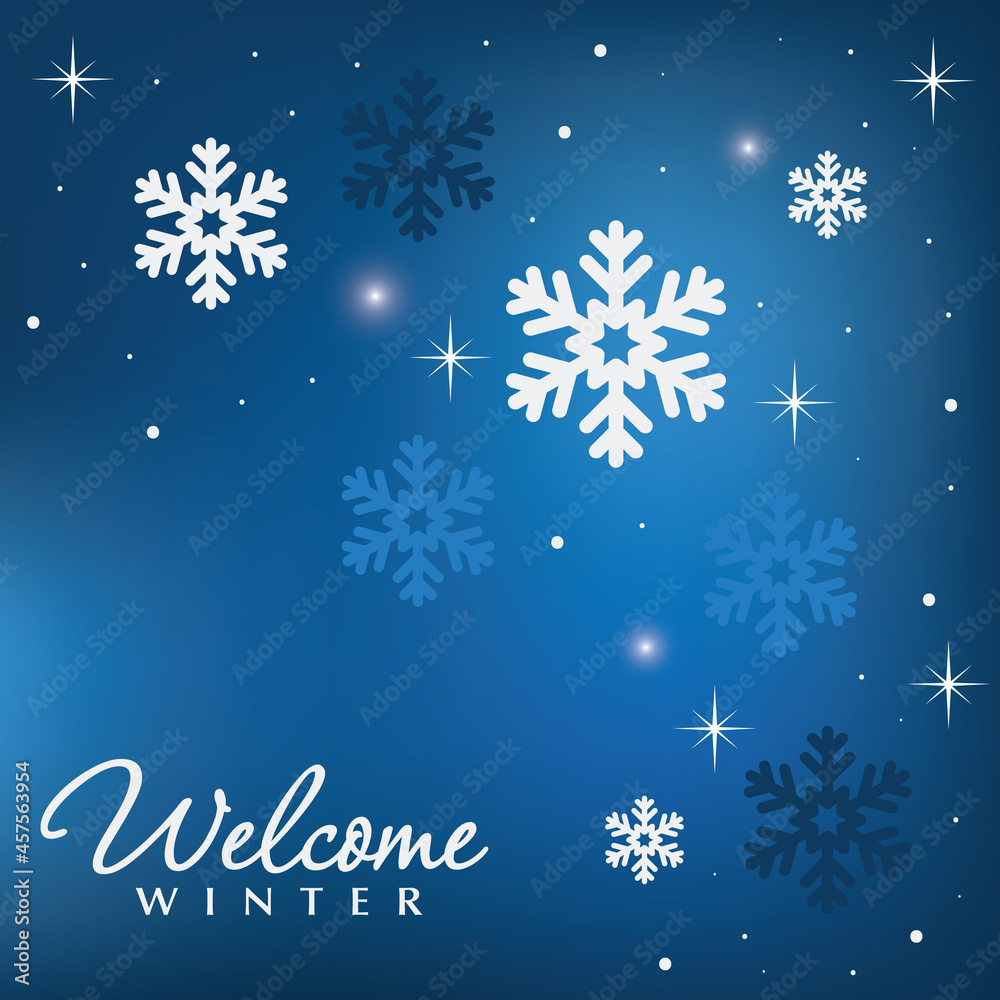 Blue winter greeting card abstract snowfall background. Blue winter greeting card abstract snowfall background.