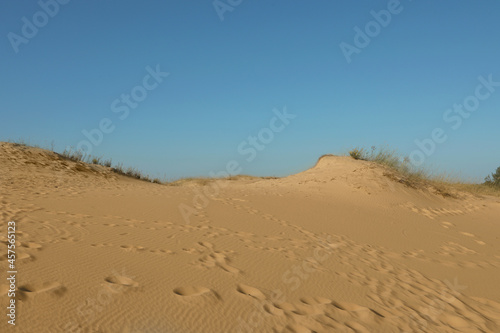 Picturesque view of desert on sunny day