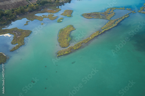 aerial view of the saline of albinia tuscany