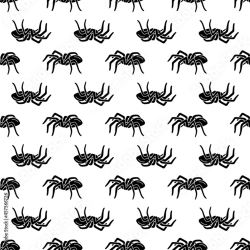 Ground spider pattern seamless background texture repeat wallpaper geometric vector