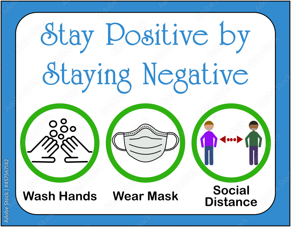 Fototapeta premium Stay positive - Covod 19