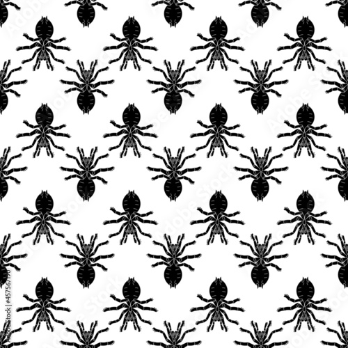 Fear spider pattern seamless background texture repeat wallpaper geometric vector © ylivdesign