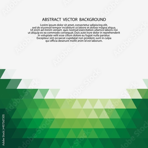 green triangles illustration. polygonal style. eps 10