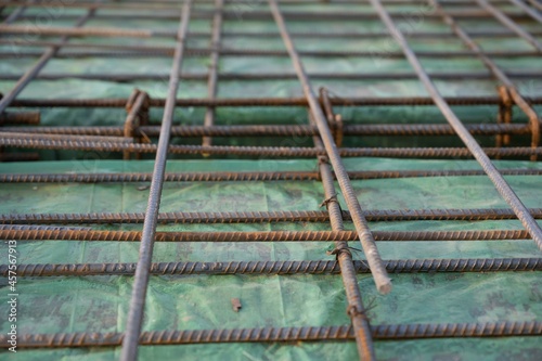 building a roof, TMT bars, roof, rod, scaffold, building, building material, roofing