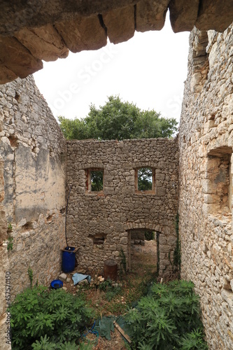 Abandoned village after the Drvenik earthquake in 1962.