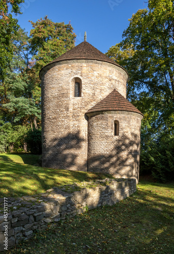 Rotunda of St. Nicholas and St. Wenceslas on the Castle Hill in Cieszyn on a summer day