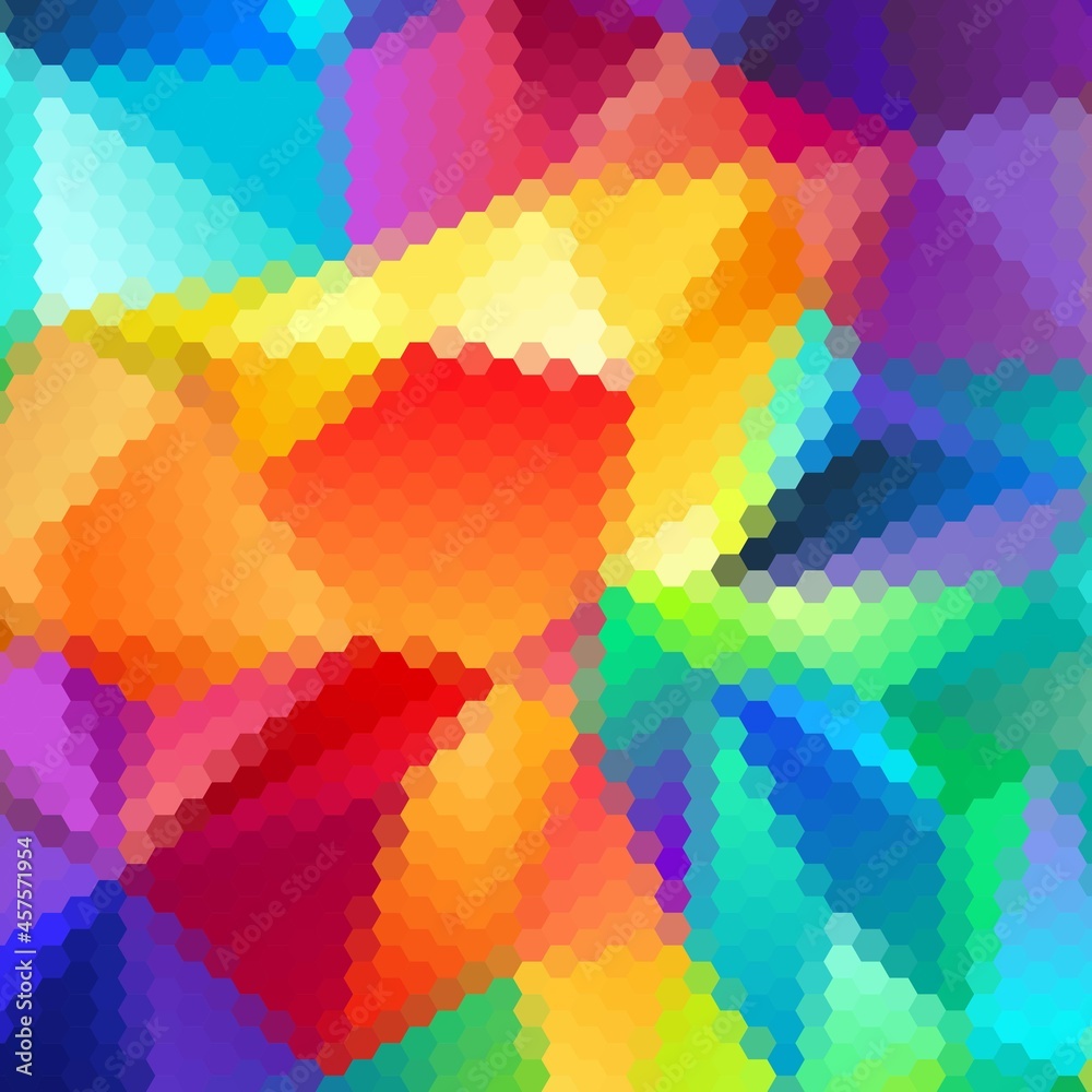 color hexagon background. mosaic design. polygonal style. eps 10