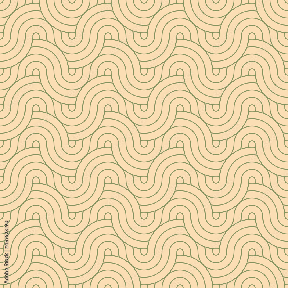 Geometric wavy japanese seamless pattern. Wavy lines in asian style. Oriental 