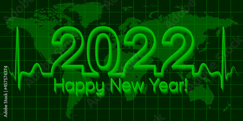 Christmas world map banner,...