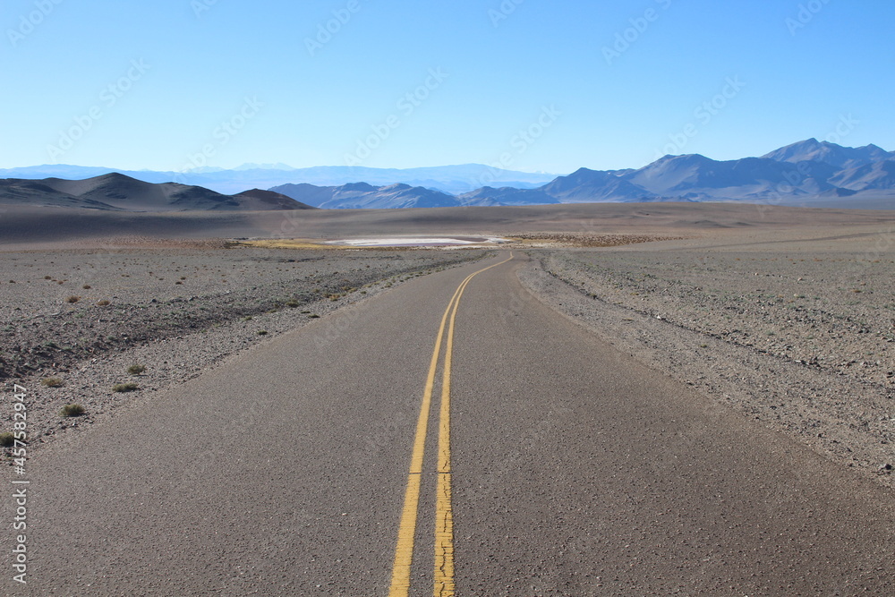 desert road in an amazing landscape