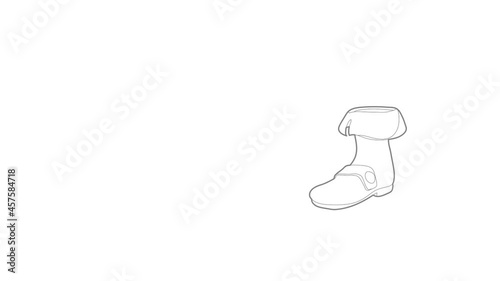 Footwear icon animation best outline object on white background photo