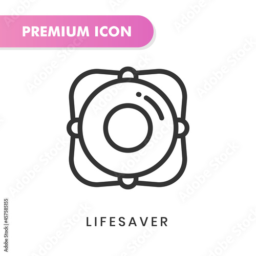lifesaver icon for your website design, logo, app, UI. Vector graphics illustration and editable stroke. lifesaver icon outline design.