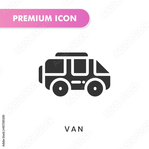 van icon for your website design, logo, app, UI. Vector graphics illustration and editable stroke. van icon glyph design.