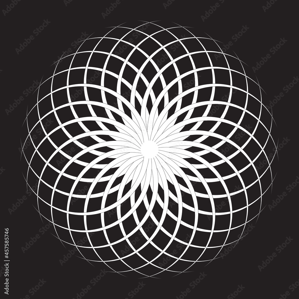 Dotted Halftone Vector Spiral Striped Design Element Dotted Halftone Vector Spiral Striped Design Element