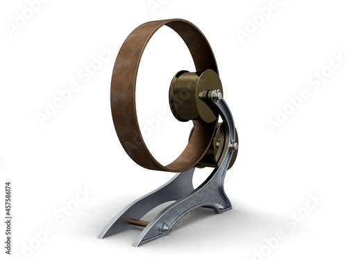 Perpetuum mobile, Woodward's wheel. 3D model.