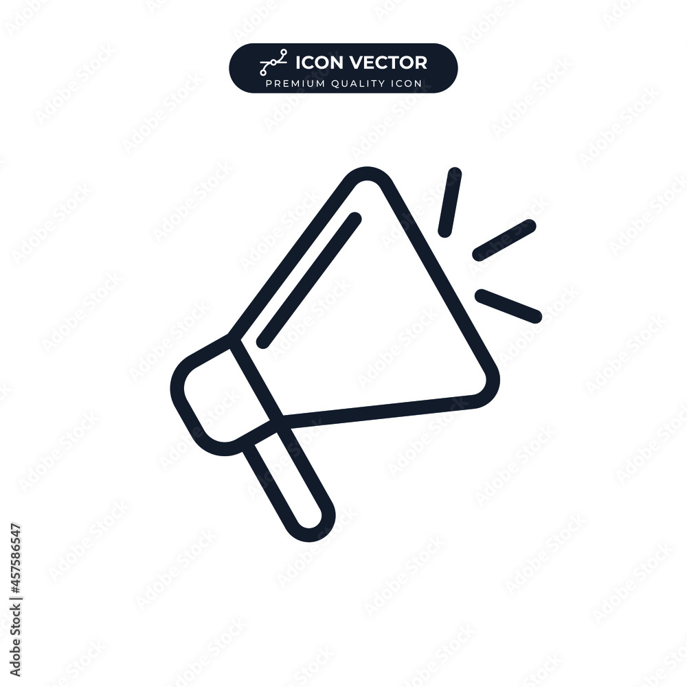 Megaphone icon symbol template for graphic and web design collection logo vector illustration Megaphone icon symbol template for graphic and web design collection logo vector illustration