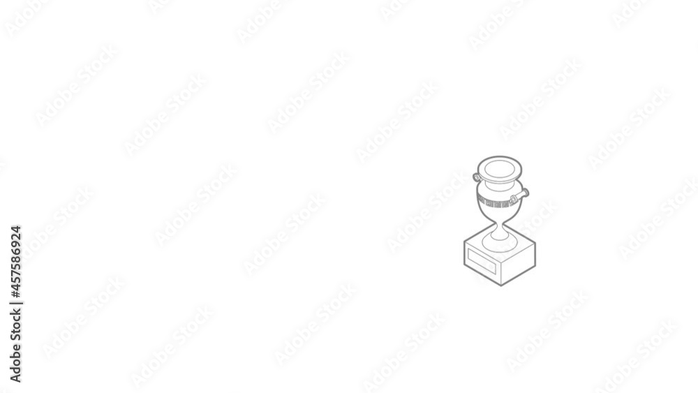 Ancient vase icon animation best outline object on white background Ancient vase icon animation best outline object on white background