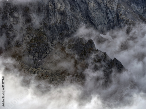 Stormy alpine landscape in the Fagaras Mountains, Romania, Europe photo