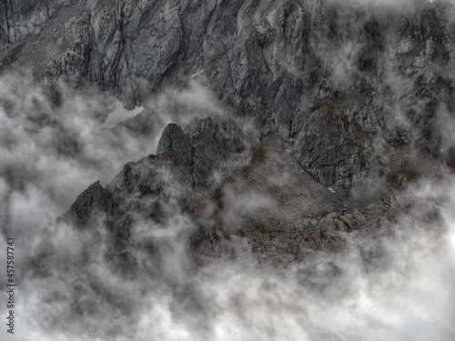 Stormy alpine landscape in the Fagaras Mountains, Romania, Europe photo