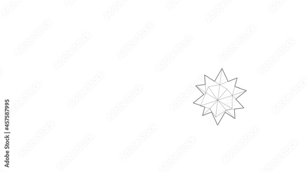 Ten pointed star icon animation best outline object on white background Ten pointed star icon animation best outline object on white background