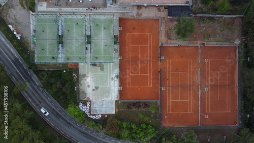 fotografia aerea pistas de tenis,padel