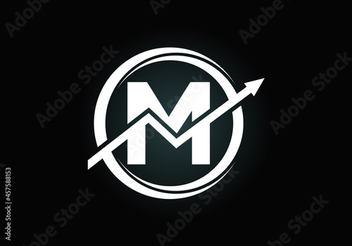 Free Download Initial M monogram alphabet symbol design incorporated with the arrow. Financial or success logo concept. Font emblem. Logo for accounting business and company identity - GFXLoad