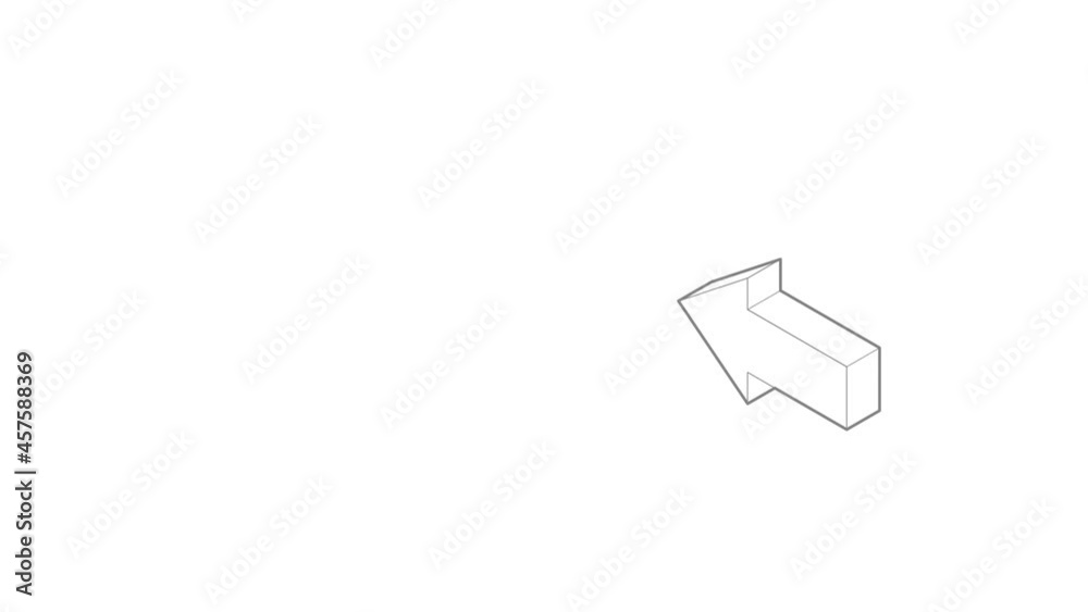 Left arrow icon animation best outline object on white background Left arrow icon animation best outline object on white background