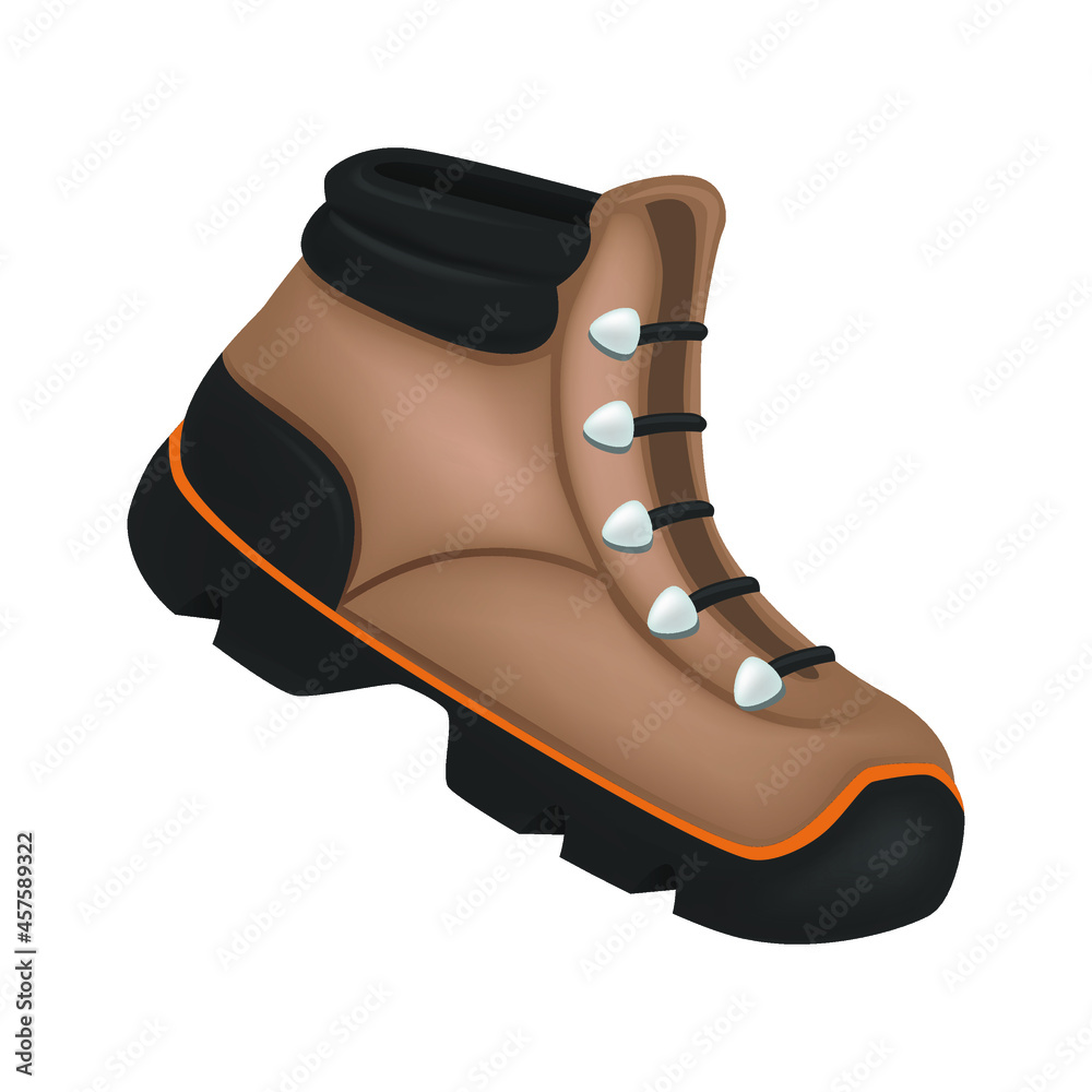 Stockvector Hiking Boot Emoji Icon Illustration Sign. Mountain Vector