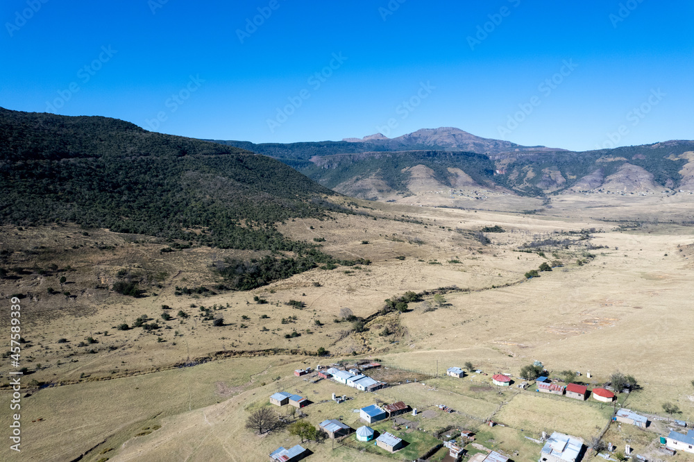Drone images of rural villages in South Africa
