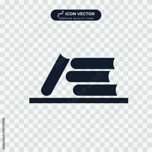bookshelf icon symbol template for graphic and web design collection logo vector illustration