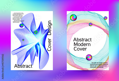 Minimum coverage of a vector. Cover design. Set of modern abstract musical backgrounds. Sound flyer for creating a fashionable cover, banner, poster, booklet...