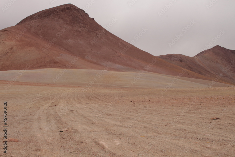 Desert Road in amazing landscape