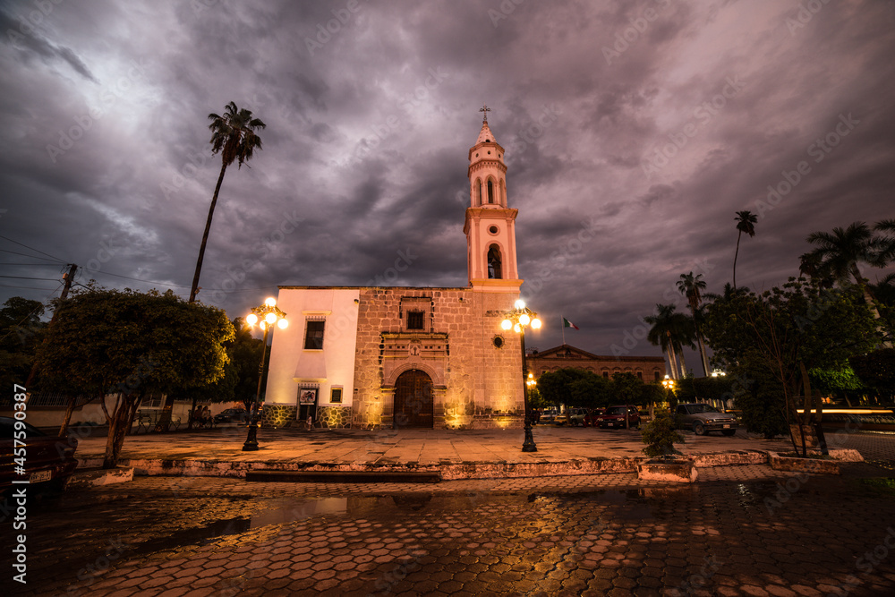 Latin American church in the magical town of Mexico El Fuerte, Sinaloa, Mexico. Latin American church in the magical town of Mexico El Fuerte, Sinaloa, Mexico.