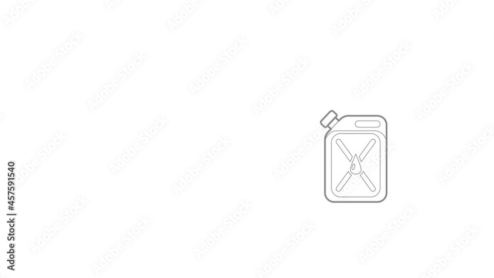 Jerycan icon animation best outline object on white background Jerycan icon animation best outline object on white background