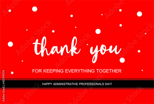 Administrative Professionals Day, Secretaries Day or Admin Day. Holiday concept. Template for background, banner, card, poster, t-shirt with text inscription