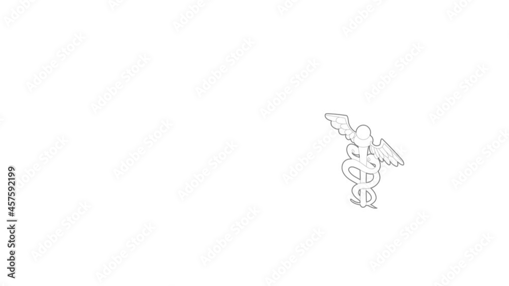 Sign medicine icon animation best outline object on white background Sign medicine icon animation best outline object on white background