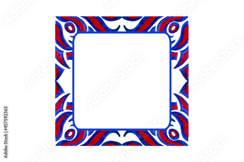 Red and Blue Ornament Border