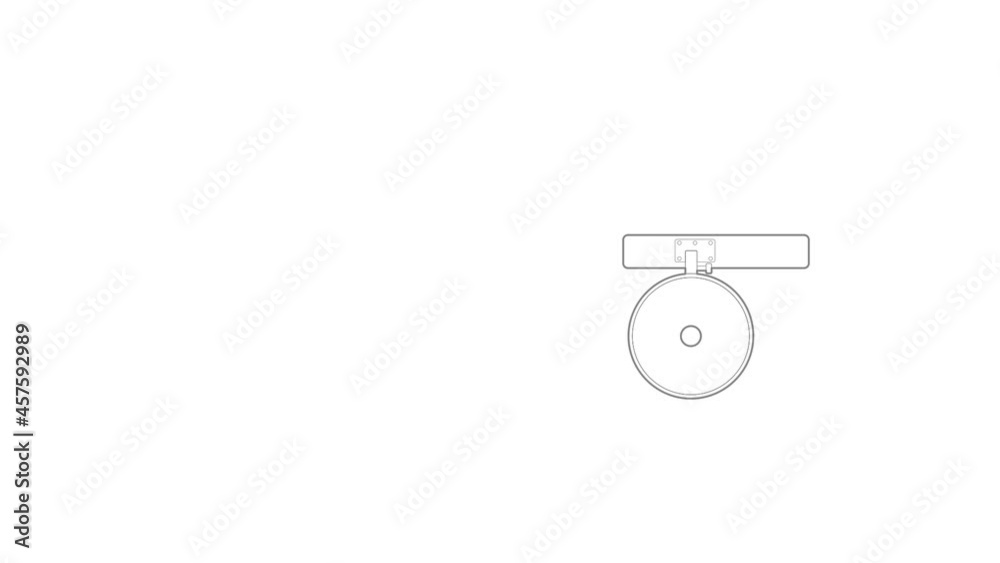Headlamp reflector icon animation best outline object on white background Headlamp reflector icon animation best outline object on white background