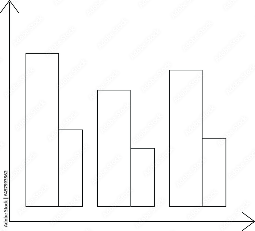 Naklejka dataanalystics bar graph and report