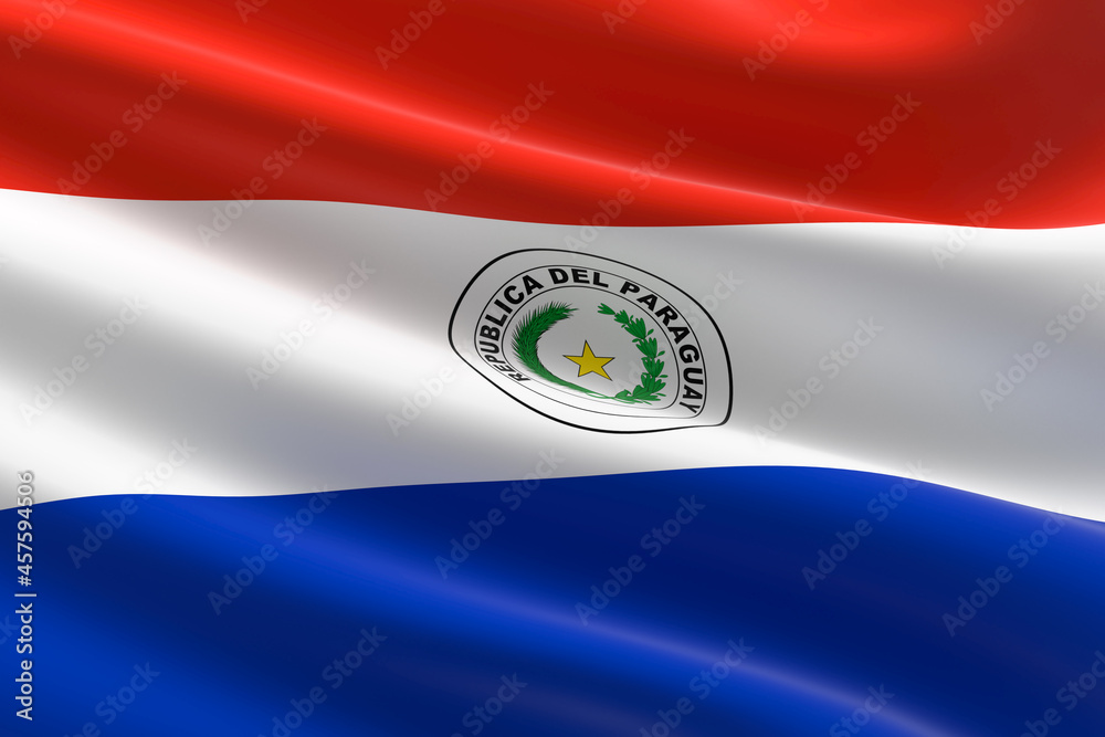 Fototapeta premium Flag of Paraguay