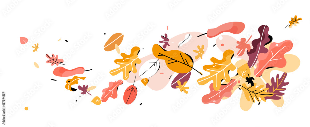 Autumn leaves banner.
