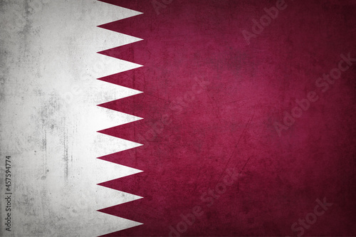 Grunge Qatar flag