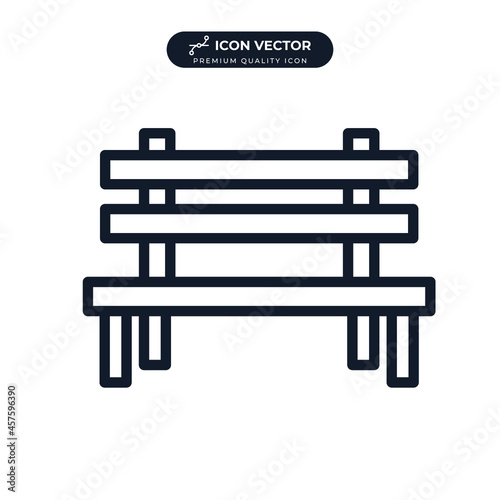 bench icon symbol template for graphic and web design collection logo vector illustration