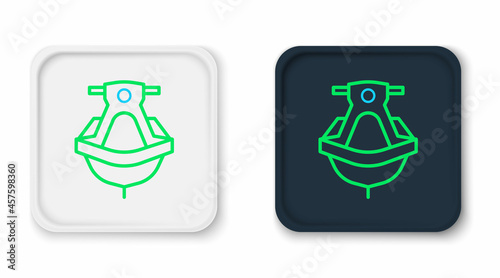 Line Jet ski icon isolated on white background. Water scooter. Extreme sport. Colorful outline concept. Vector
