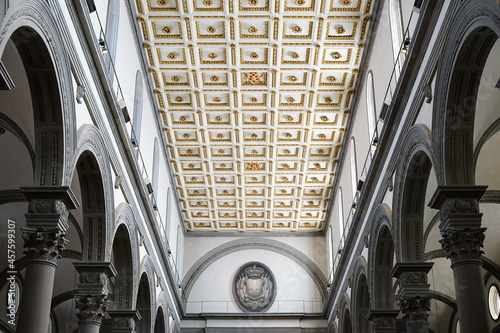 Saint Lorenzo church' roof view in Florence, Tuscany, Italy