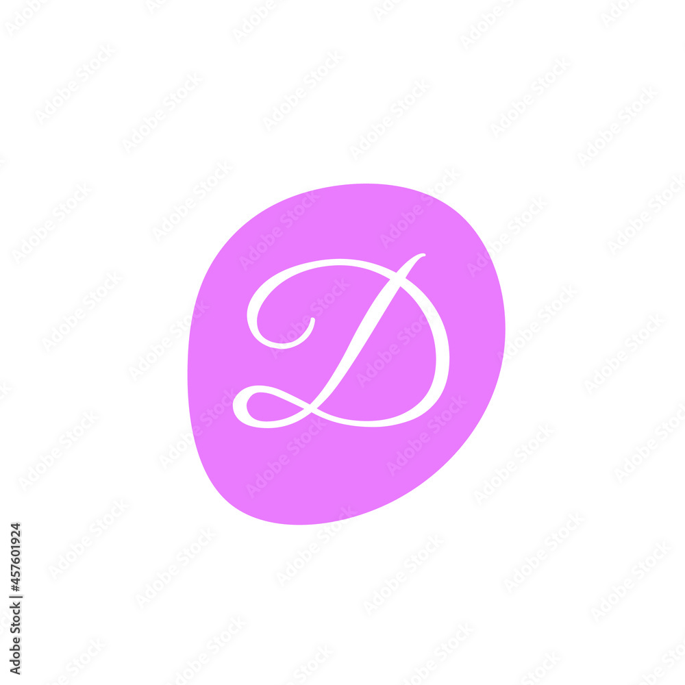 Simple romantic modern abstract lettering sign creative design symbol logo