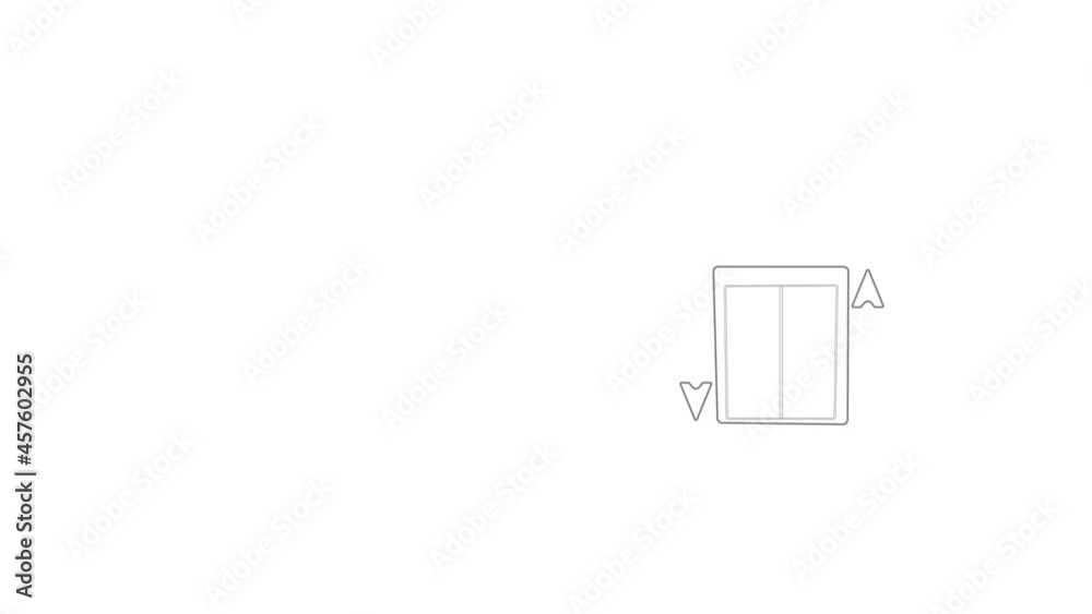 Lift icon animation best outline object on white background Lift icon animation best outline object on white background