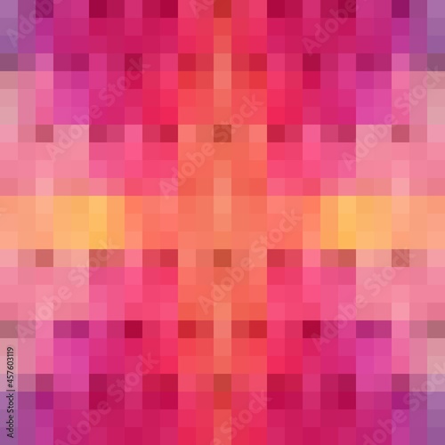 Pixel art background. Vector illustration. Abstract pink square pixel pattern. Mosaic background. eps 10